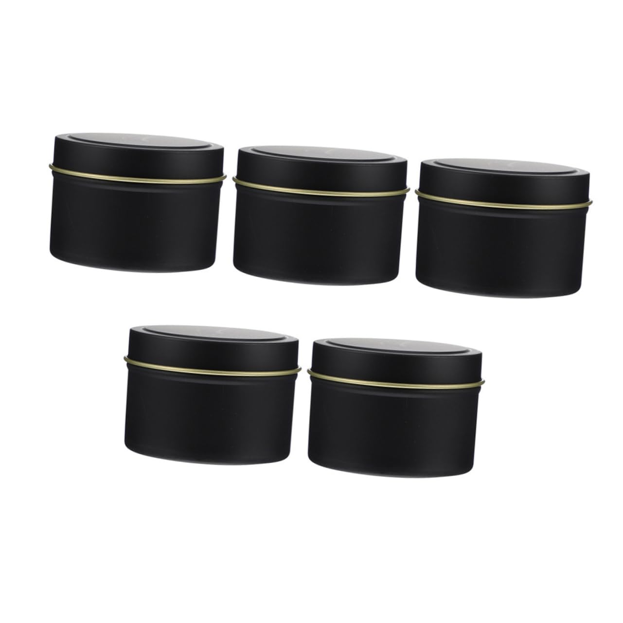 Uonlytech 5pcs Candle Tins Candle Containers for Crafting Tea Jewelry Storage Vintage Smooth Reusable Portable Design