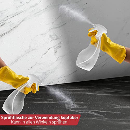 SPRAYZ Sprühflasche - Leere Sprühflaschen zum Befüllen mit Wasser, Ideale Friseursprühflaschen mit feiner Düse und transparentem Design, zum Bügeln, Reinigen und für Pflanzen (2-Pack) – Bild 7