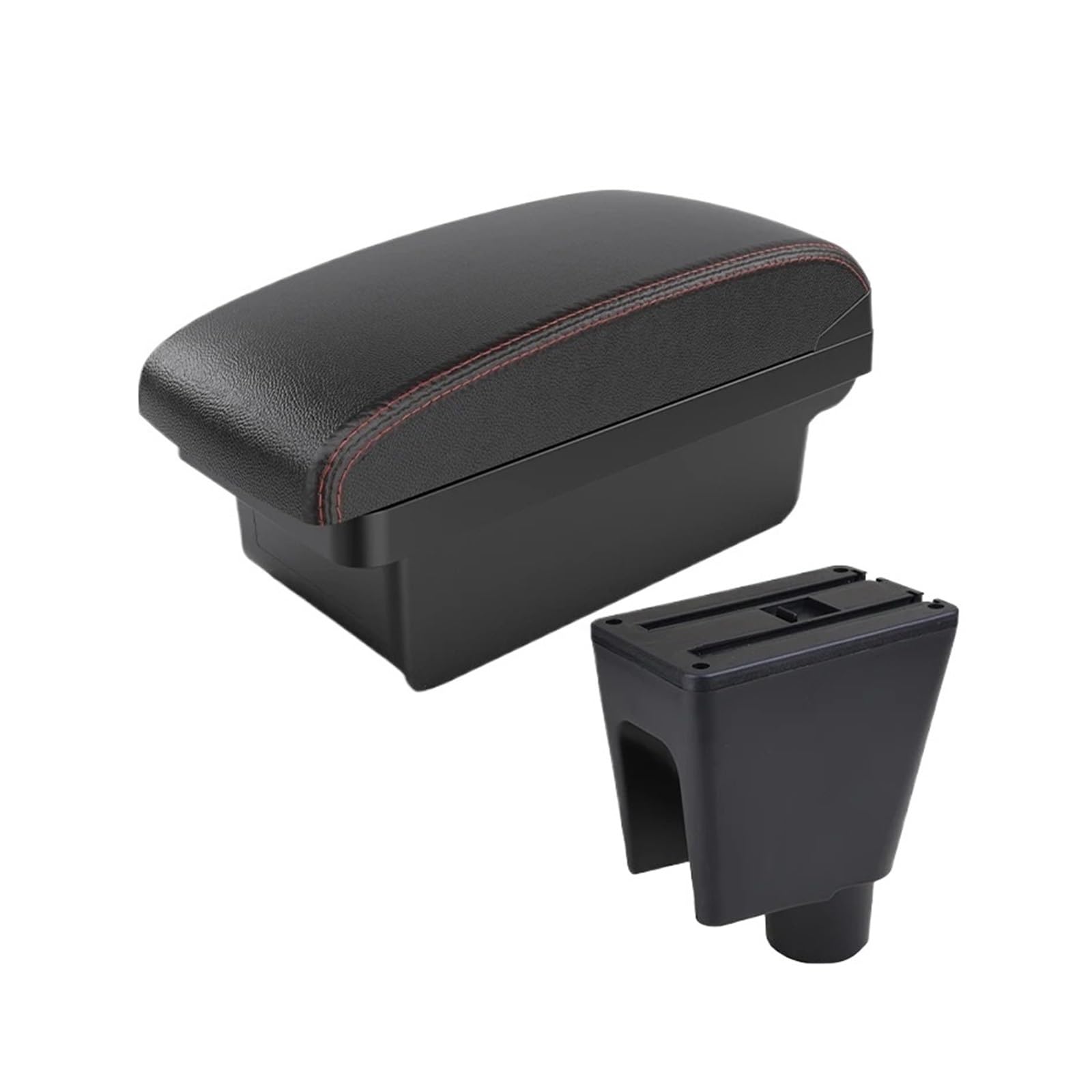 Umdjju A1 Black Red No Usb For Chevrolet For Spark Iii For Aveo For T200 Armrest Box Car Storage Accessories Interior Details Car Centre Console Armrest Box(A1 Black Red No Usb)