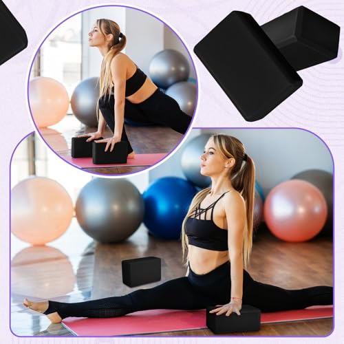 Image of Wettarn 6 Pack EVA Yoga Blocks Bulk, Non Slip Pilates Brick