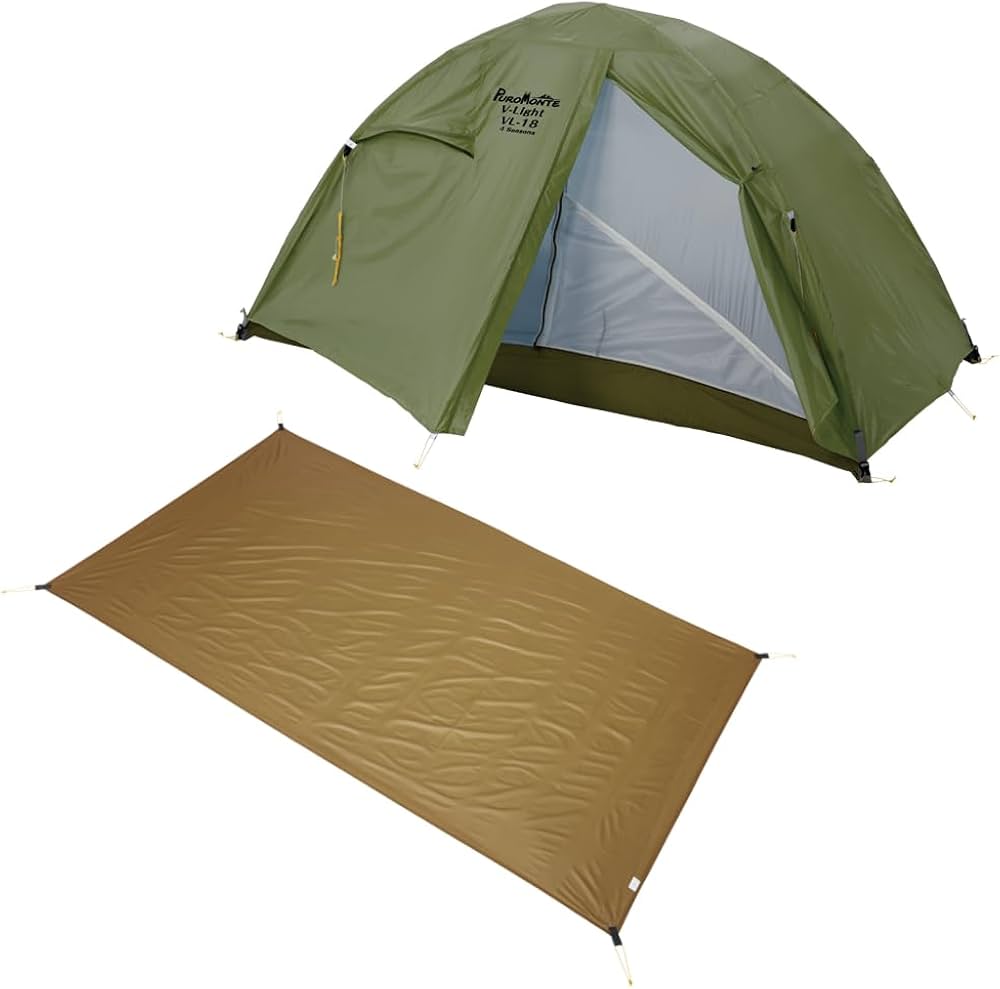 Amazon.co.jp: プロモンテ 超軽量アルパインテント 1人用 VL-18 4S OLV