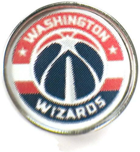 Snap Jewelry Fashion NBA Basketball Logo Washington Wizards 18MM - 20MM Snap Charm