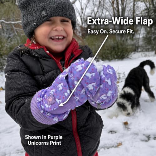 Image of N'Ice Caps Kids Waterproof Snow Mittens Cold Weather Thinsulate Insulated