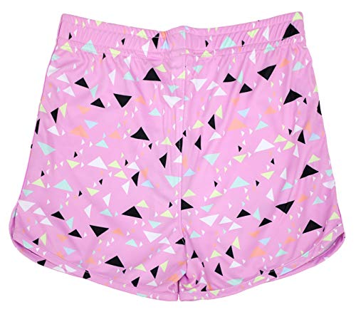 New Balance Girl's Printed Athletic Short, 14, Neo Violet2