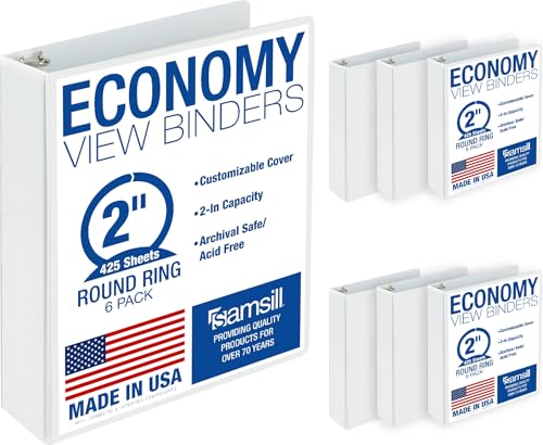 Samsill 2 Inch 3 Ring Binders, E