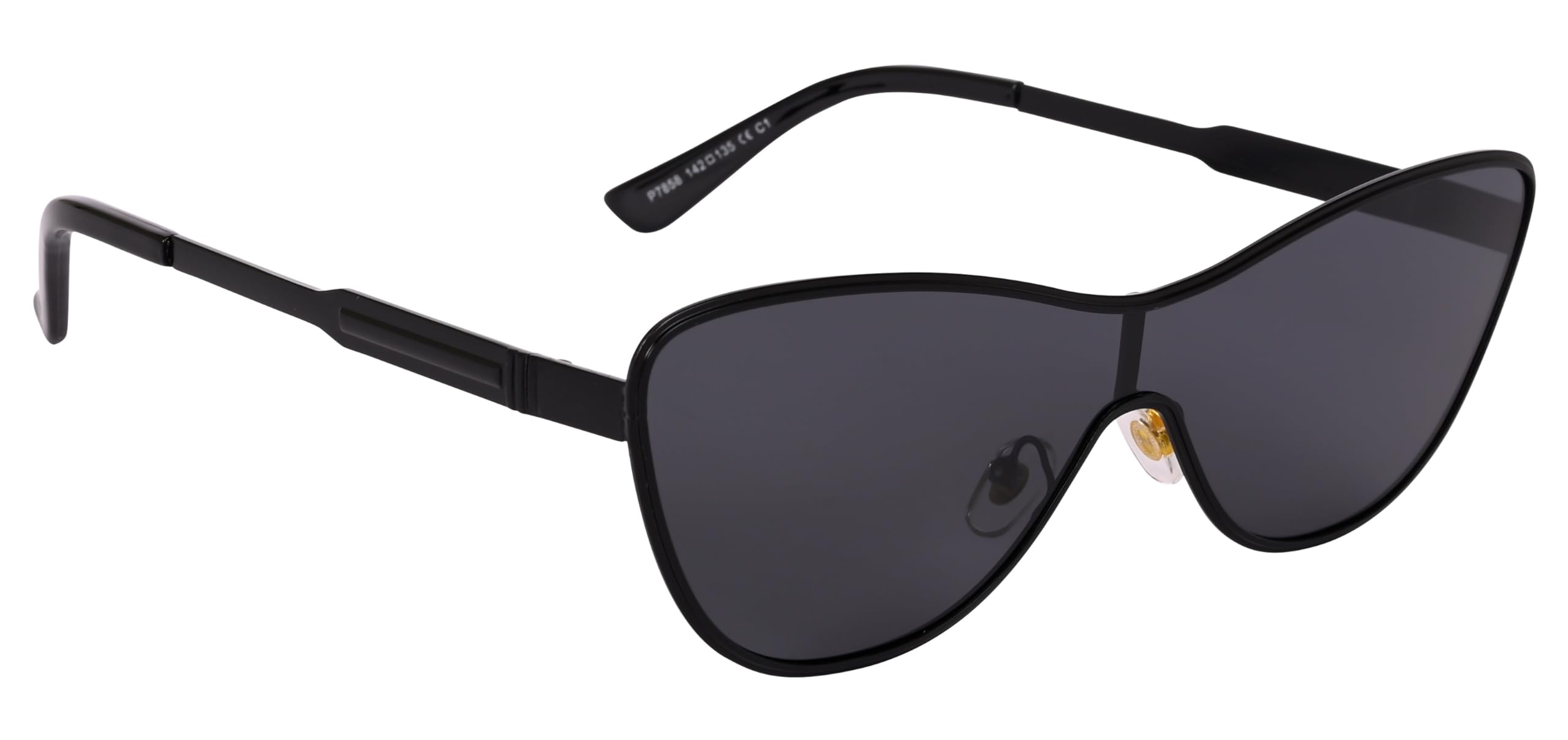 aislin Unilens Polarized Cat eye/Butterfly Sunglasses for Men and Women (Black Lenses | Black Frame | Medium | AS 7858)-picture-15