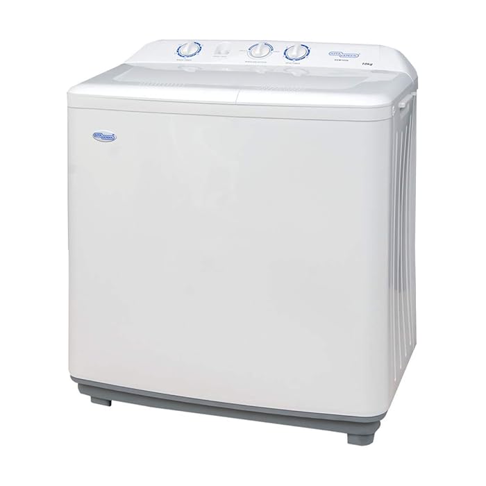 Buy Super General 10 kg Twintub SemiAutomatic Washing Machine, White, efficient TopLoad
