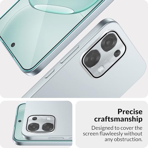 Image of ArmourPro Edge to Edge Tempered Glass for Oppo F31 with Silver Camera Ring Guard, 9H Screen Protector, Anti-Scratch, Anti-Fingerprint, Bubble-Free Installation Kit