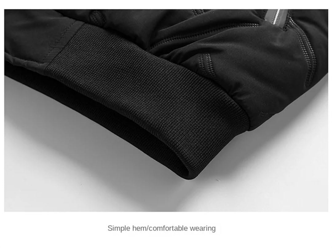 Piumino invernale da uomo tinta unita ispessito caldo business ufficio stand collare giacca cappotto