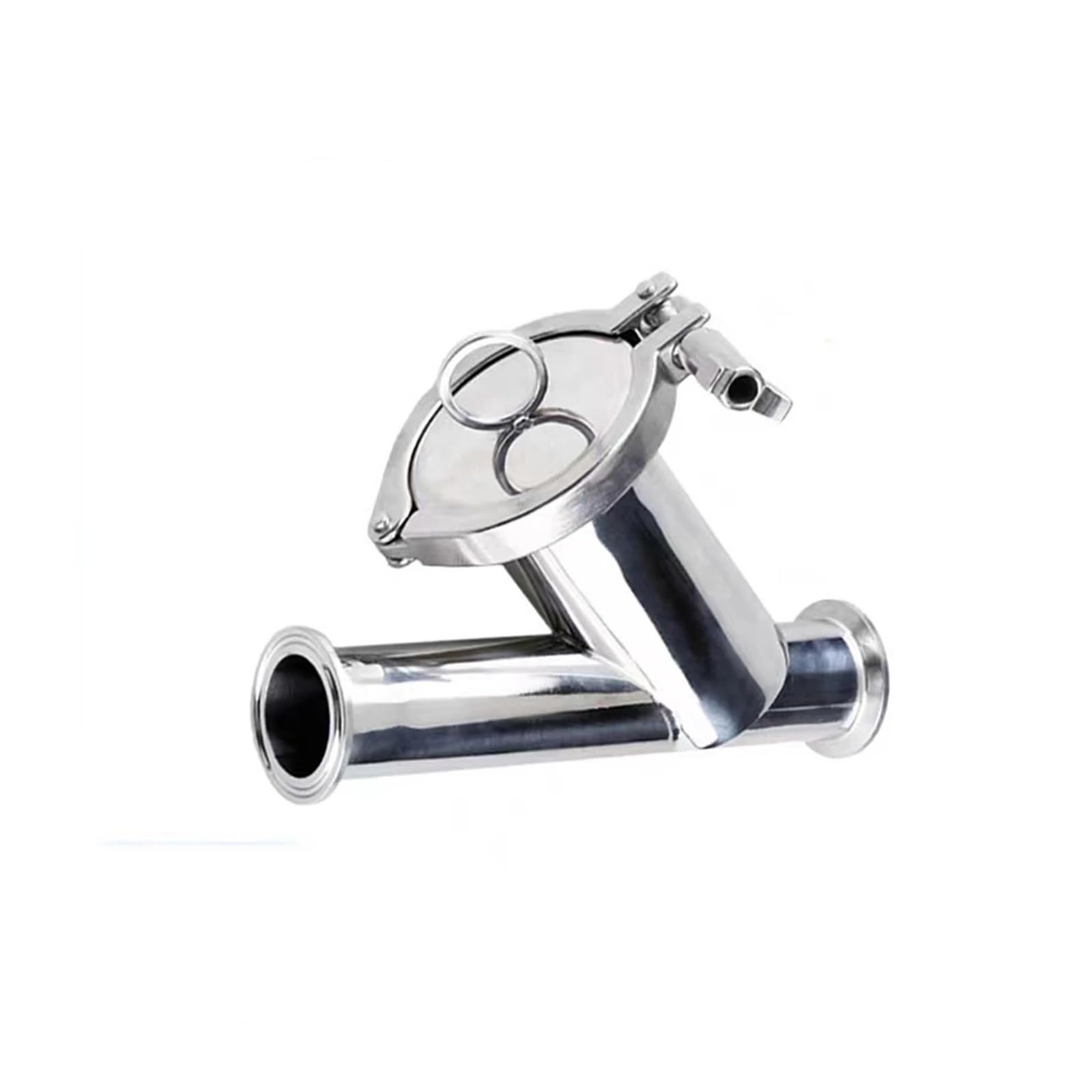 RCGKNNMUZ 3/4" Tri Clamp OD 50.5MM Pipe Filter Inline Y Strainer Filter with Clamp 100 Mesh Stainless Steel 316