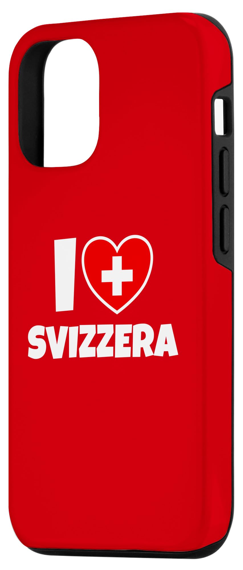 iPhone 14 Pro I Love Svizzera with Swiss Switzerland Flag and Heart Case - Image 2