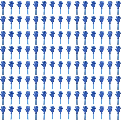 ZCYSRLQIN 120 Pcs Royal Blue Hand Clappers 7.5 Inch Clappers Noisemakers Noise Makers Party Favors Plastic Clapper Sporting Events Cheers Ball Dance Basketball Football Noisemakers ?Royal Blue?