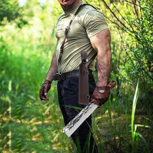 image for ETZOOEUU Machete Heavy Sickle Knife Billhook Machete Camping with Shea