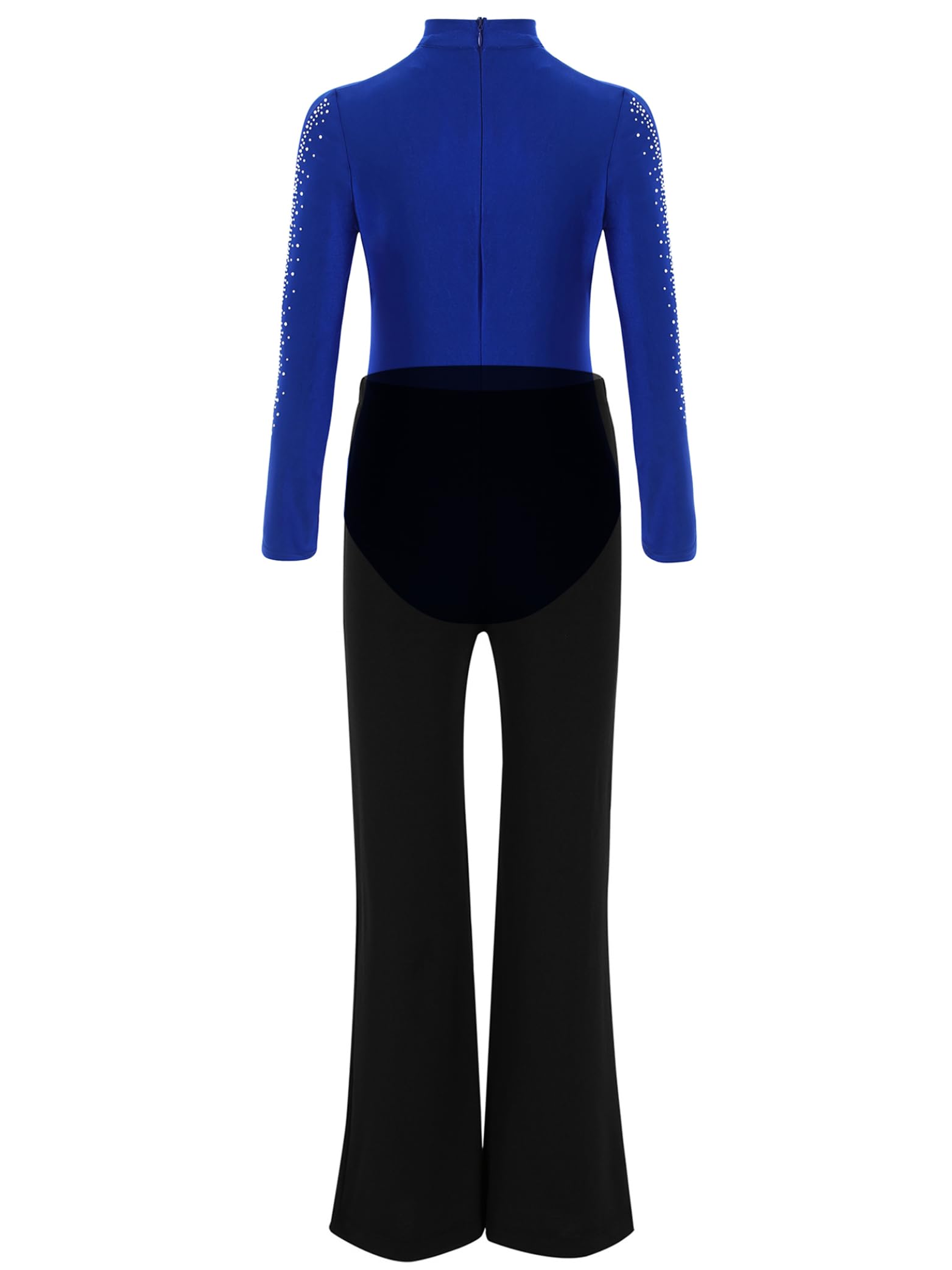 Traje de patinaje artístico para niño (camisa de leotardo y pantalones de danza, conjunto de danza latina