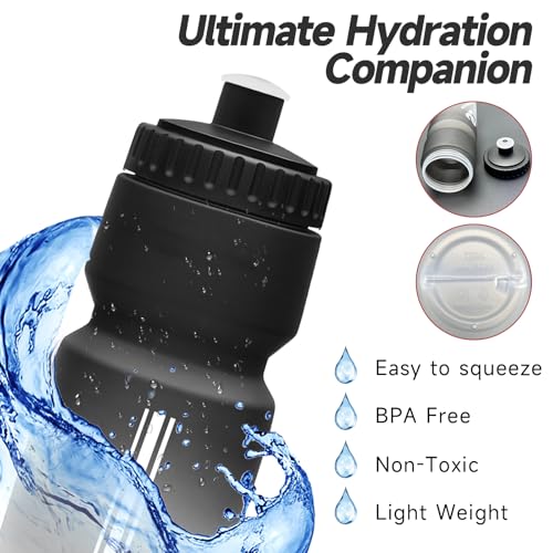 TooLe 24oz Squeeze Water Bottle
