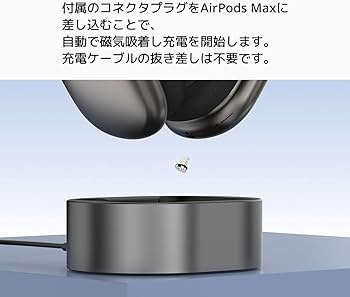 AirPods Max シルバー純正品本体 +充電スタンド Amazon.co.jp: ROUNKIN