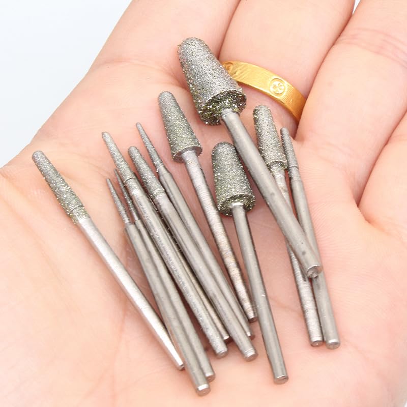 B Needle Jade Carved Grinding Head Round Grinder Round Toe Cone Diamond Emerald Agate Raw Stone Rubbing Peel and Grinder