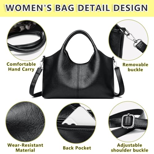 APLUSH Womens Split leather Shoulder Bags, Lightweight Commuter Messenger Bag Handbags Hobo Bags3