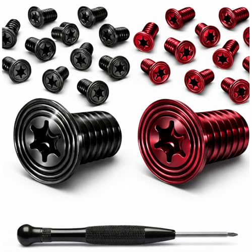 Replacement Screws for The Ridge Wallet with Screwdriver 14 Black & 14 Red Compatible Upgrade Kit (Wallet Not Included)