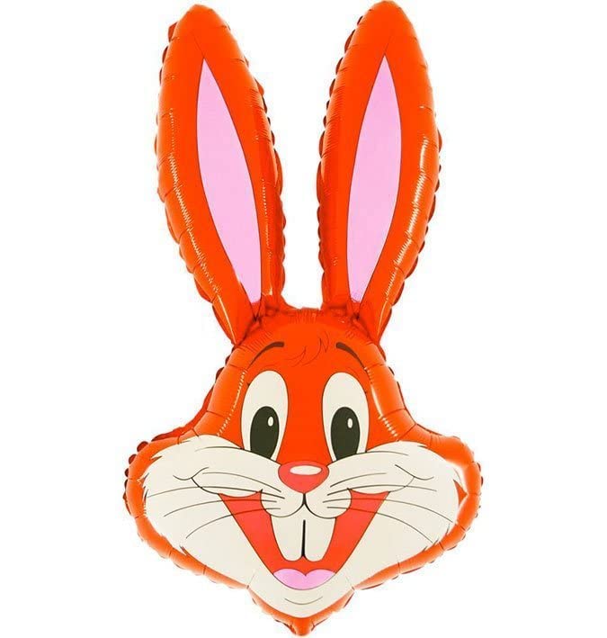 Toyland 94cm (37") Rabbit Shaped Balloon Available In 6 Colours - Easter Balloons (RED)