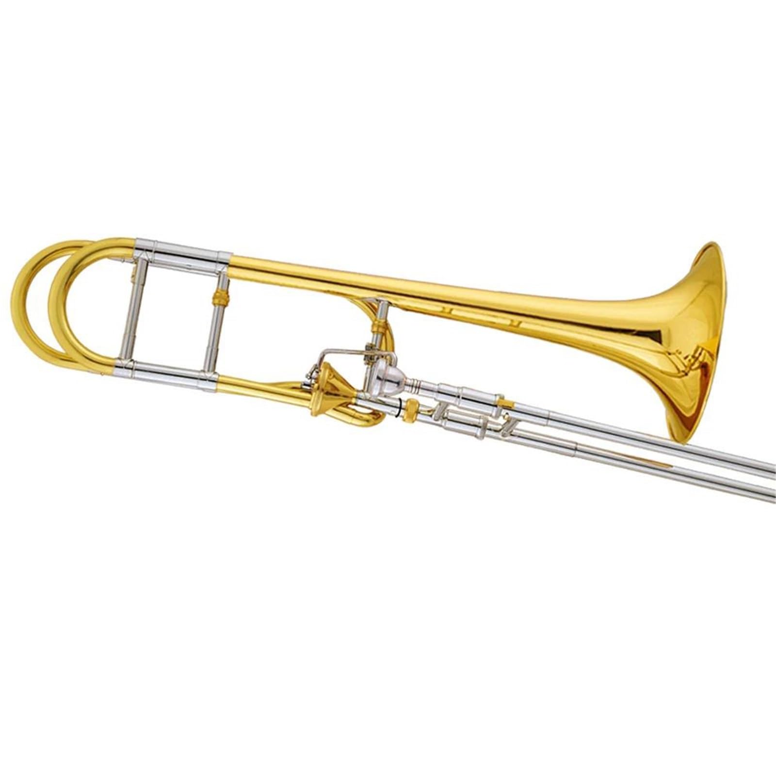 Trombón BB F Material De Latón Lacado En Oro Adecuado Para Principiantes Adultos Para Practicar Y Tocar