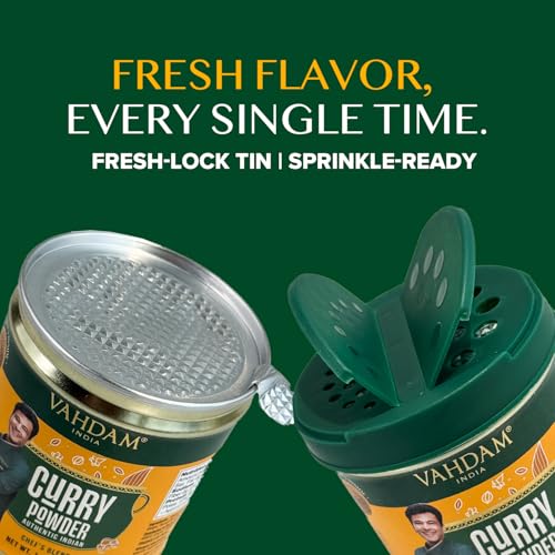 Image of VAHDAM Authentic Indian Curry Powder (50g, 1.76 Oz), Crafted by 8 times Michelin-starred chef Vikas Khanna | 11 Single Origin Spice blend | With Pure Spices and Himalayan Pink Salt