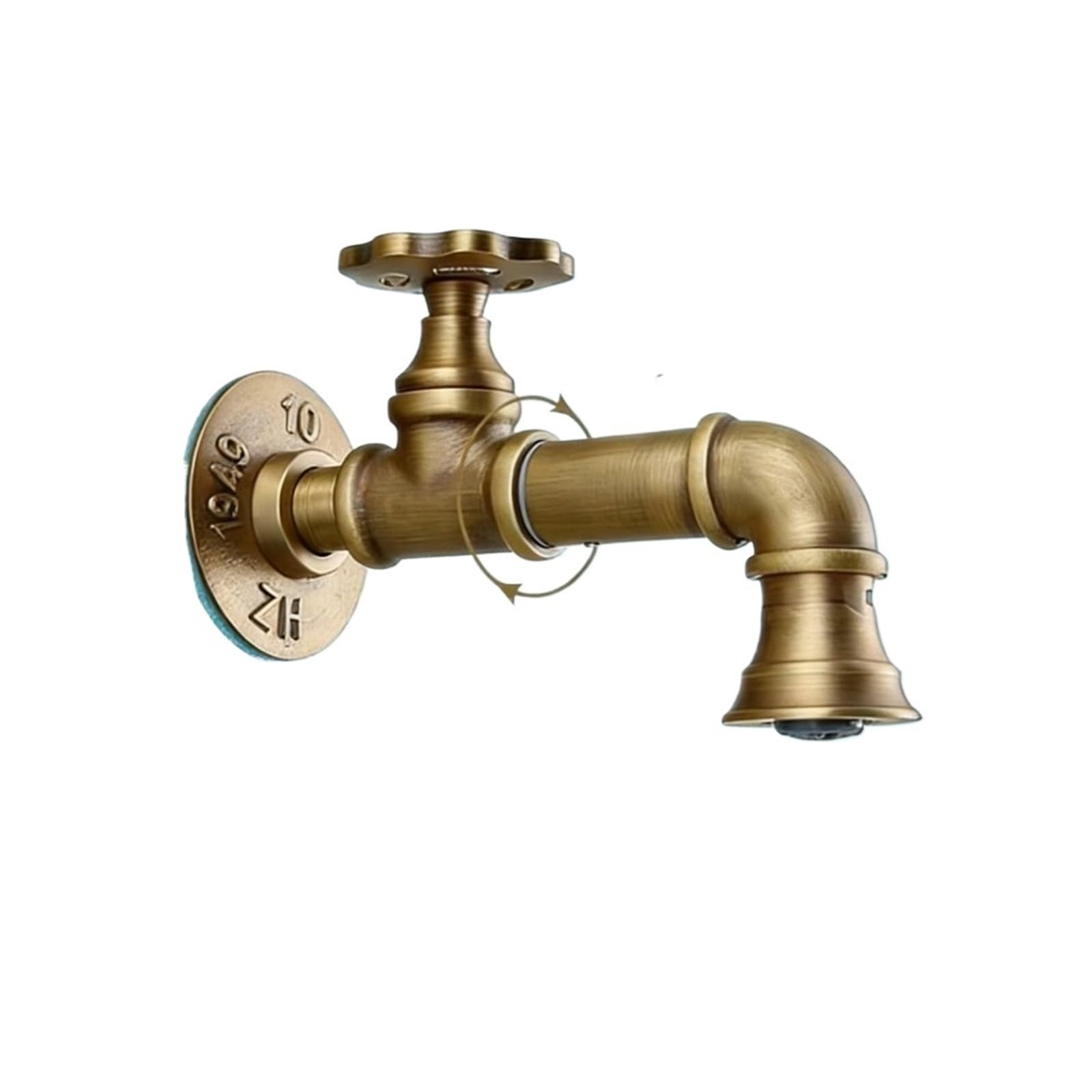 Garden Taps Brass Outdoor Retro Faucet Single Cold Garden Courtyard Antifreeze Crack Column(Type6)