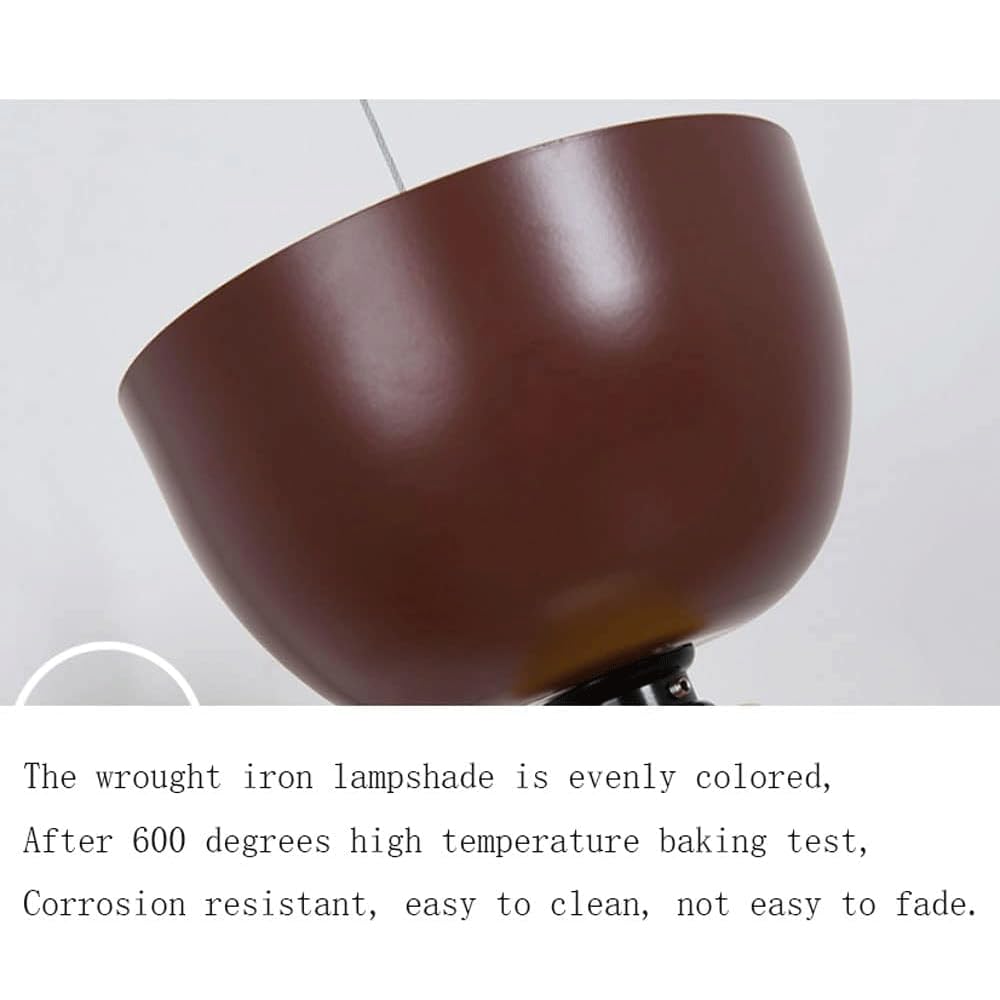 Lampy wiszące, kreatywne oświetlenie wewnętrzne, dekoracyjny żyrandol sufitowy, lampy wiszące w kolorze żelaza, lampa wisząca do sypialni, nocnej jadalni (C)