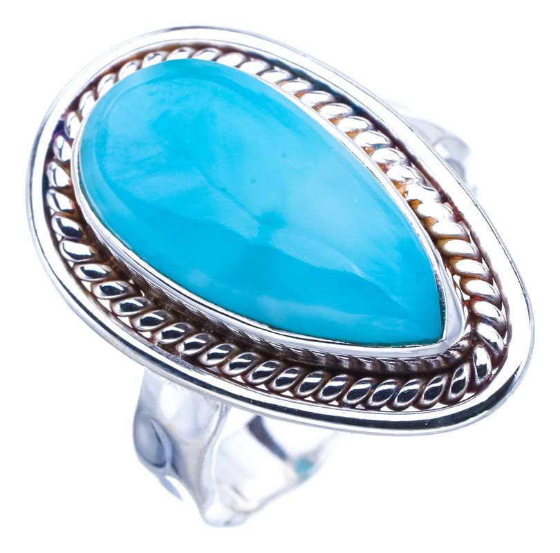 Bague Larimar argent sterling 925 fait main StarGems 54
