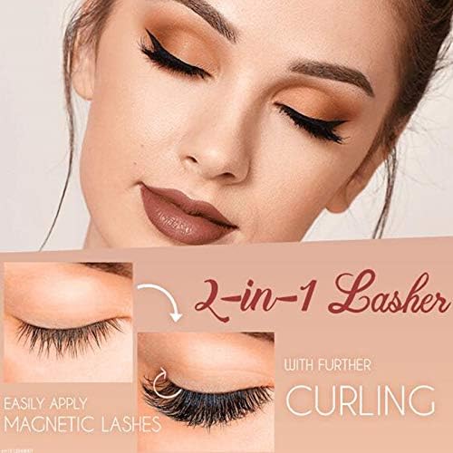 Magnetic Lashes Clip Eyelashes kit, 8d Quantum Magnetic Eyelash Partner Applicator Clip No Glue Need, Magnetic Eyelash Curler with 3 Magnets 3D Reusable Magnetic Falses (4 pcs)