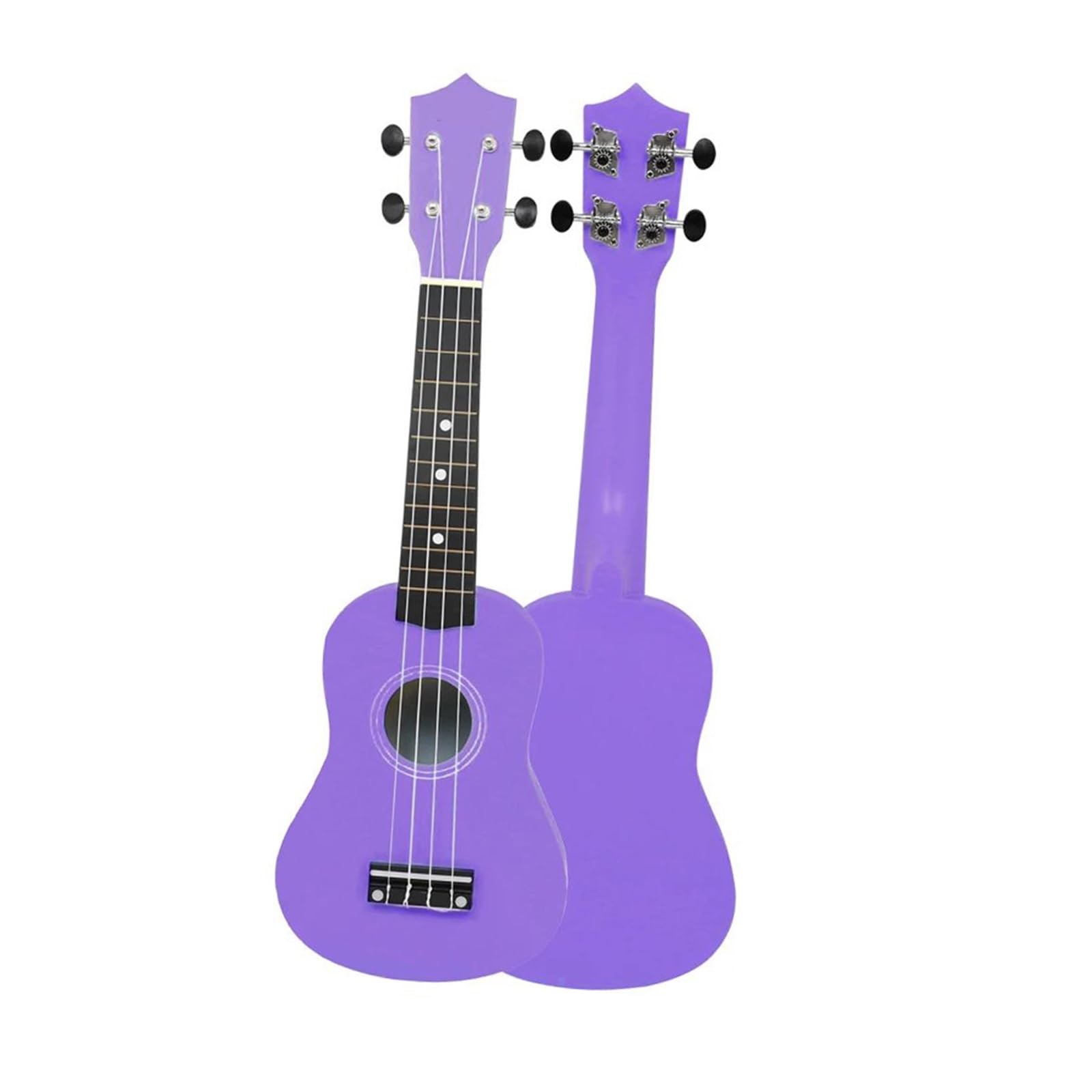 Profesjonalne Ukulele 21 Calowy Zestaw Gitarowy Ukulele Sopran Dla Początkujących Z Czterema Strunami(Purple Set)