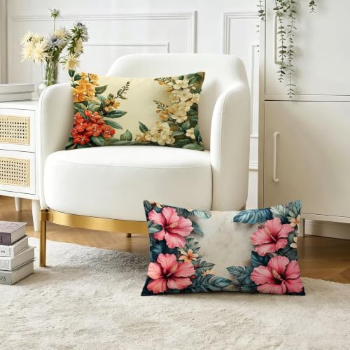 Taie d'oreiller 40x60 housse coussin extérieur imperméable canapé rectangulaire
