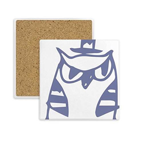 Coaster oiseau absorbant dessous de verre carré tasse