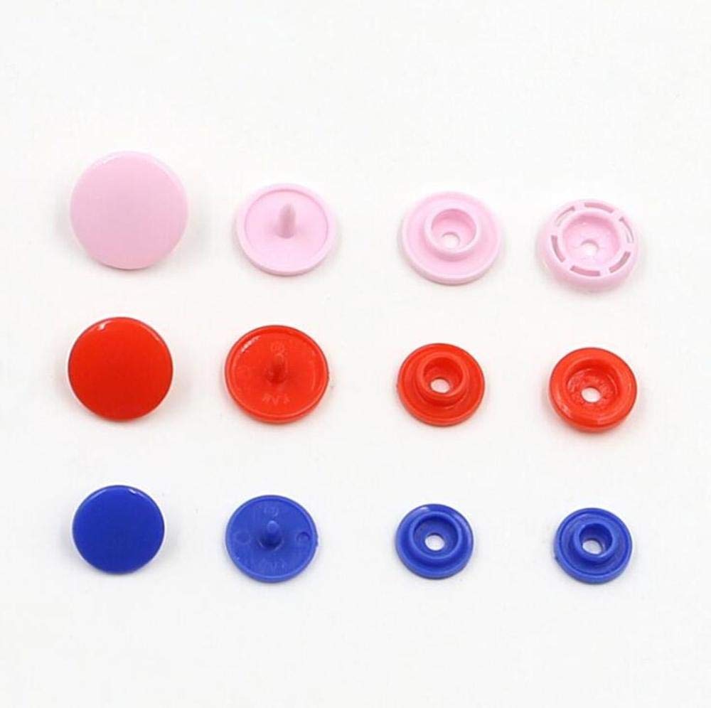 KAM - Set 360 Bottoni Automatici T5 Con Scatola - 24 Colori Per Cucito E Fai Da Te
