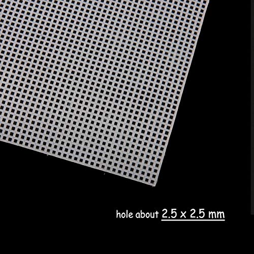 image for wexpw 3 Pieces Big Size Plastic Mesh Canvas Sheets Kit Clear Plastic C