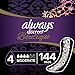 Always Discreet Boutique Incontinence Pads, Moderate Absorbency, 144 Count, Regular Length (3 Packs of 48 - 144 Count Total)