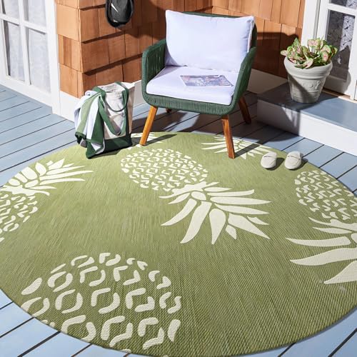 LR Home 8ft Round Indoor/Outdoor Area Rug for Home Decor