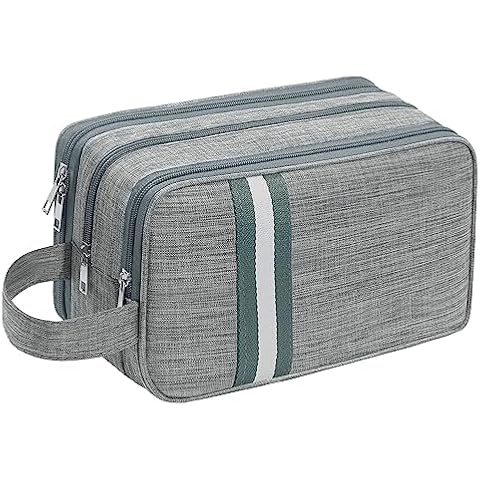 VOCUS Travel Toiletry Bag for Men,Portable Toiletry Organizer Bag with Large Capacity,Hanging Dopp Kit Water-resistant Shaving Bag for Toiletries Accessories(Grey) Cover