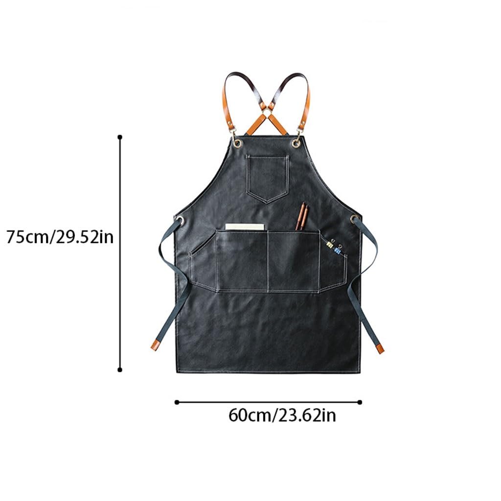 TEESONG Delantal de Chef Delantal hogar Cocina lavavajillas Ropa de Trabajo Restaurante Camarero Peluquero Delantal for manicura Ropa de Trabajo for Hombres y Mujeres Delantales para Hombres(B)