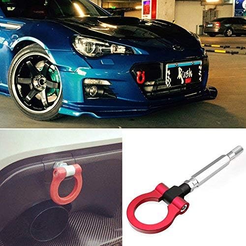 Aishun Dtouch Sports Red Track Racing Style Aluminum Tow Hook Compatible with Subaru BRZ Impreza WRX STi, Scion FR-S Toyota 8