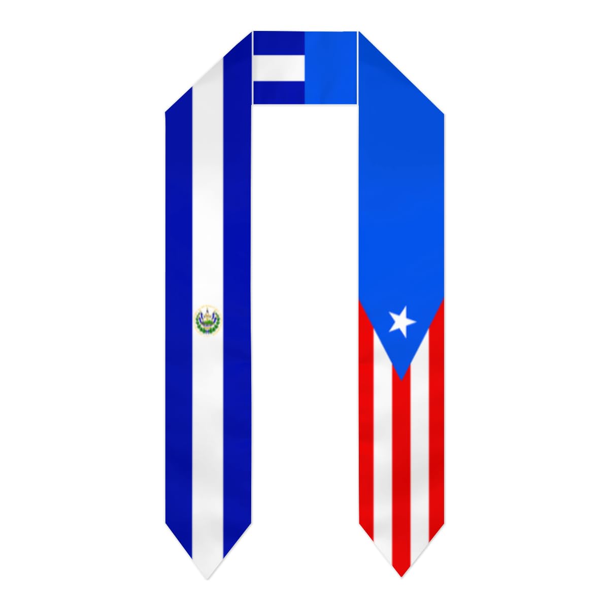 Graduation Stole El Salvador Puerto Rico Flag Graduation Shawl Scarf Sash for International Student Class of 2025 Graduate Decor Present Gift 72 Inch