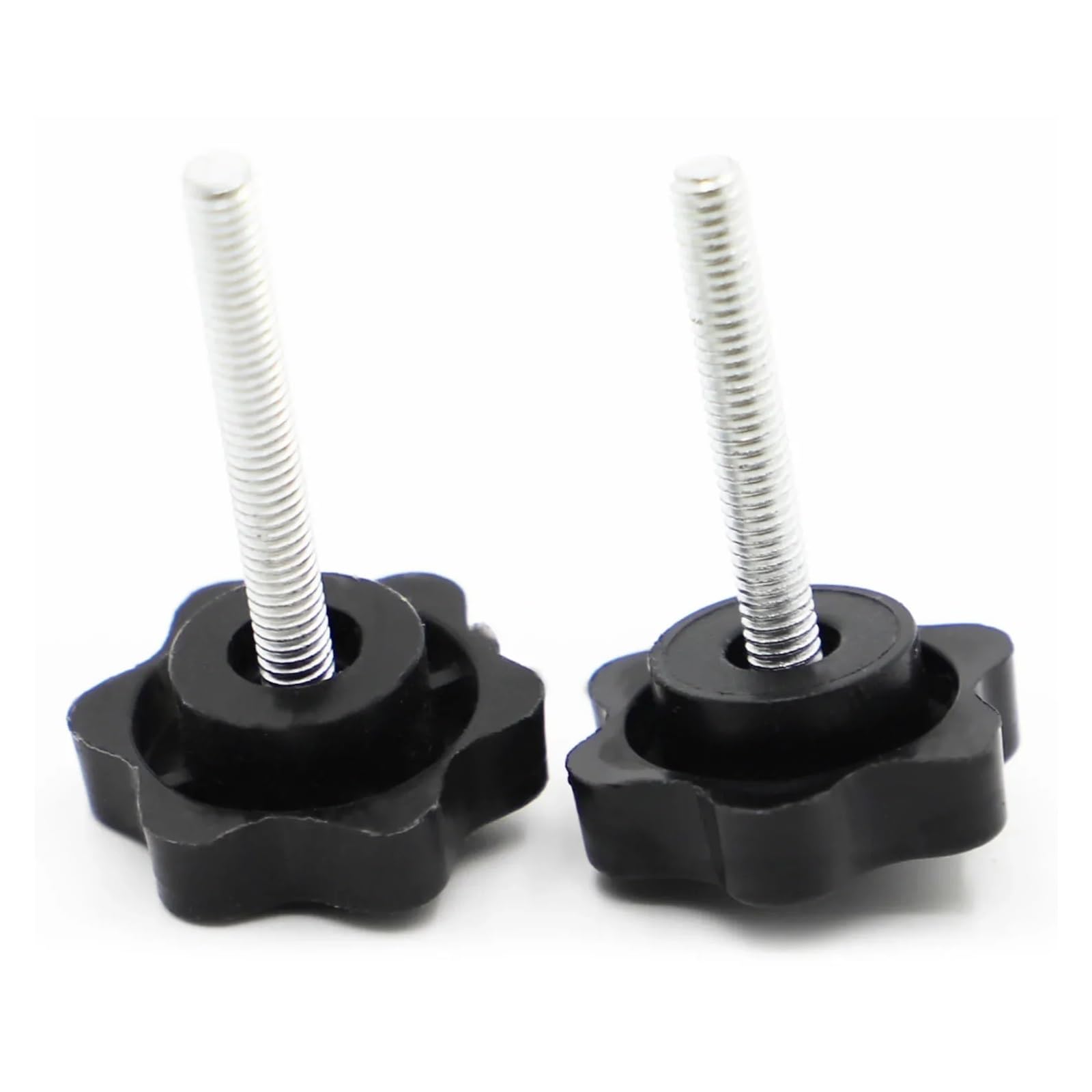 Tuercas de Agarre de Perilla Moleteada Tornillo con mango de plástico M4 M5 M6 M8 M10 M12, perno apriete manual, tuercas en forma estrella, perilla acero al carbono(40mm,M8 2pcs)
