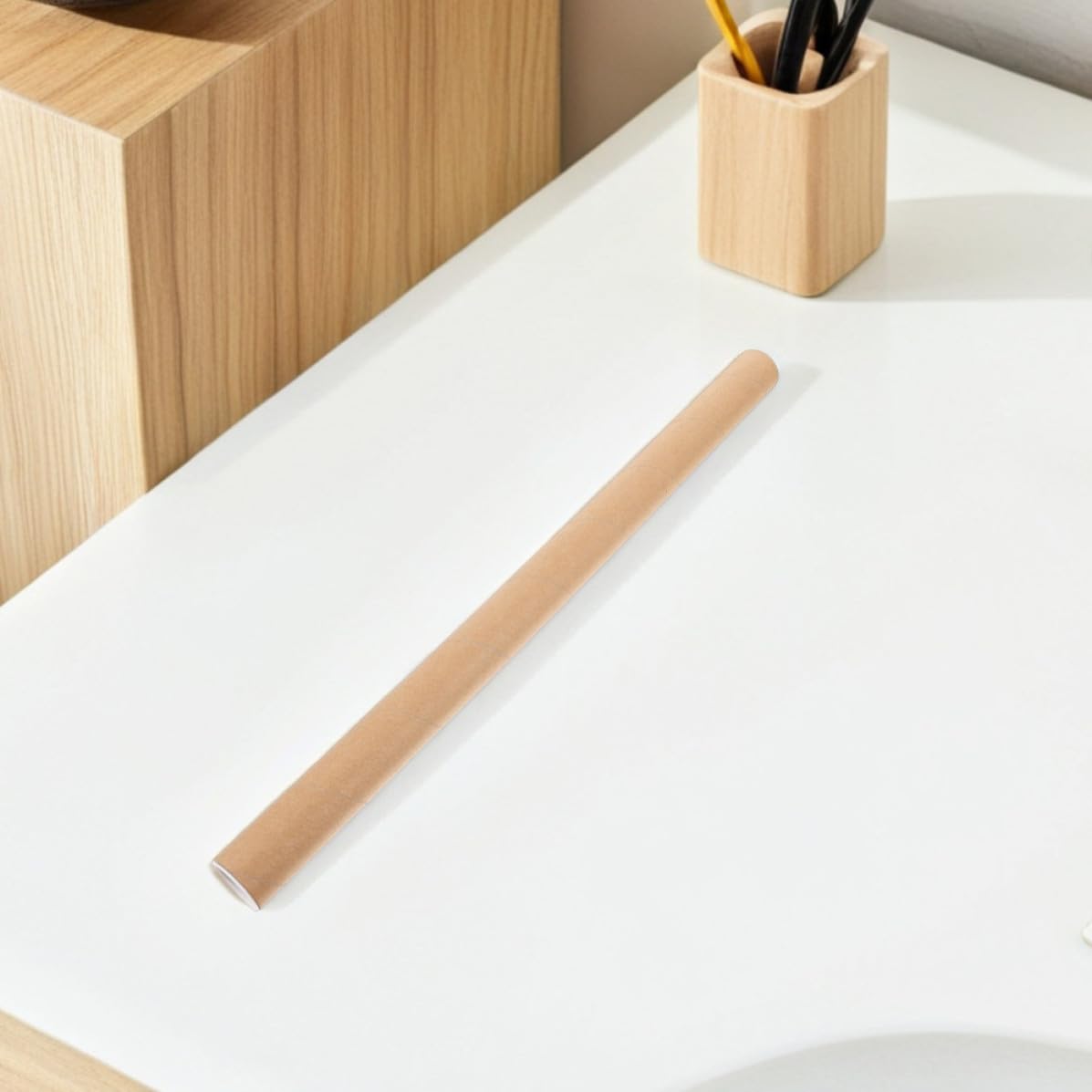 Zerodeko Lot de 2 Tubes en Carton Kraft pour Affiches et Posters, Tube Porte-affiches Rond