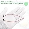 sourcing map 20 Pcs Electret Microphone Condenser Pickup, 6mm Dia Mini MIC Electret Condenser with 120mm Wire Leads 50dB for Audio, Black #5