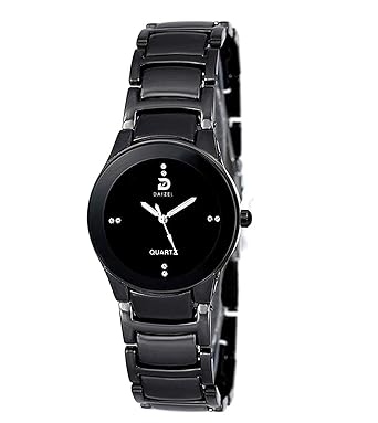 DAIZEL Analogue Girls & Womens Watch (Black Dial Black Colored Strap)