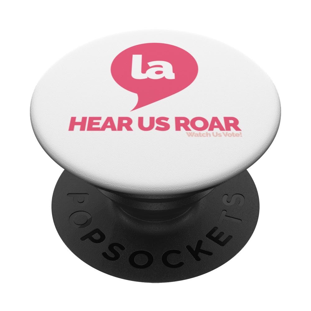 Comma La, Kamala Hear Us Roar PopSockets Swappable PopGrip, Black