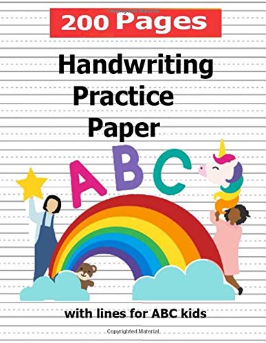 Handwriting Practice Paper with lines for ABC kids:: Blank Writing Sheets Notebook with Dotted Lines for Kids (Composition Notebook Dotted Line)
