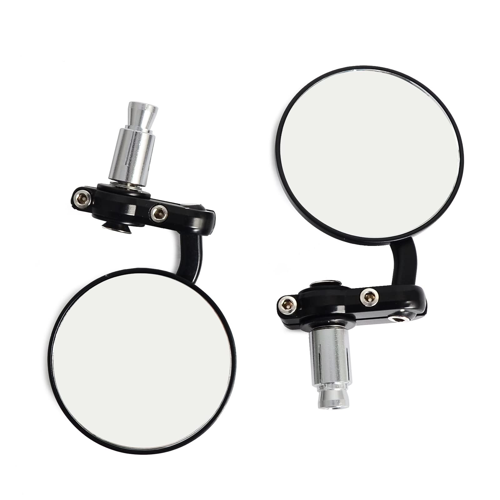 Rétroviseurs Moto 1 Ensemble Rétroviseur Vélo Moto Guidon Réglable Vélo Équitation Rond Ellipse Miroir pour Suzuki pour pour Kawasaki Rétroviseurs Latéraux de Moto