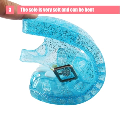 Amtidy Jelly Shoes for Girls, Snow Queen Princess Birthday Sandals for Little Girls, Frozen Inspired Party Cosplay Costumes Dress Flats4