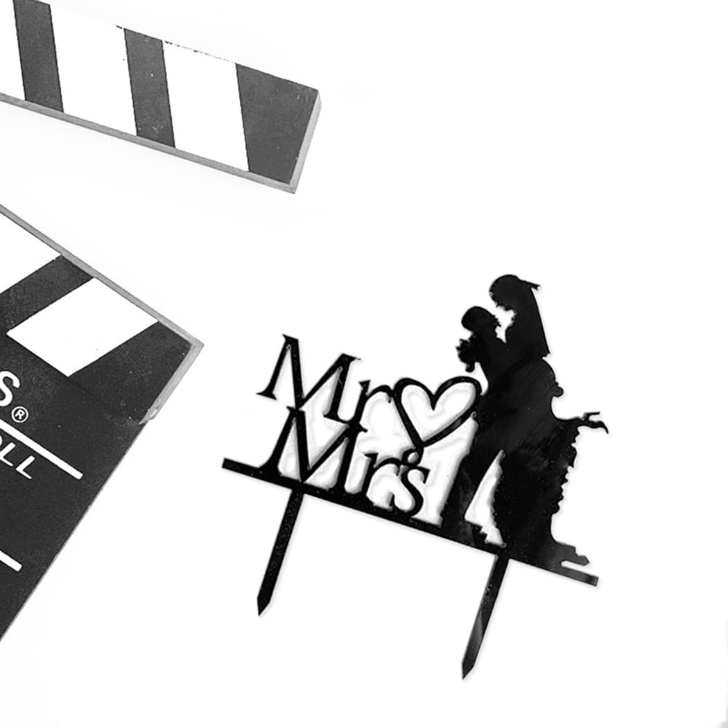 10 PCS Mr & Mrs Cake Toppers - Acrylic Wedding Birthday Engagement Cake Decorations - View #6